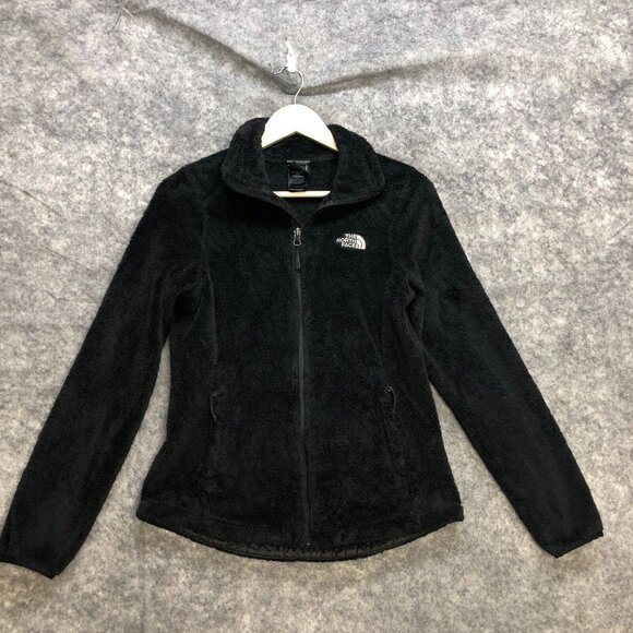 The North Face Jackets & Blazers - North Face Jacket Sweatshirt Womens Small Black Full Zip Fleece Fuzzy Soft Logo